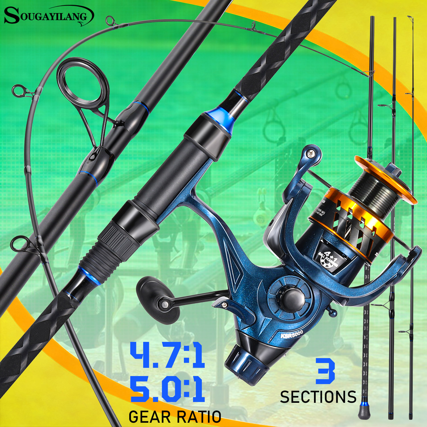 Sougayilang 3 Sections Surf Fi - Surf Reel recensie en prijs
