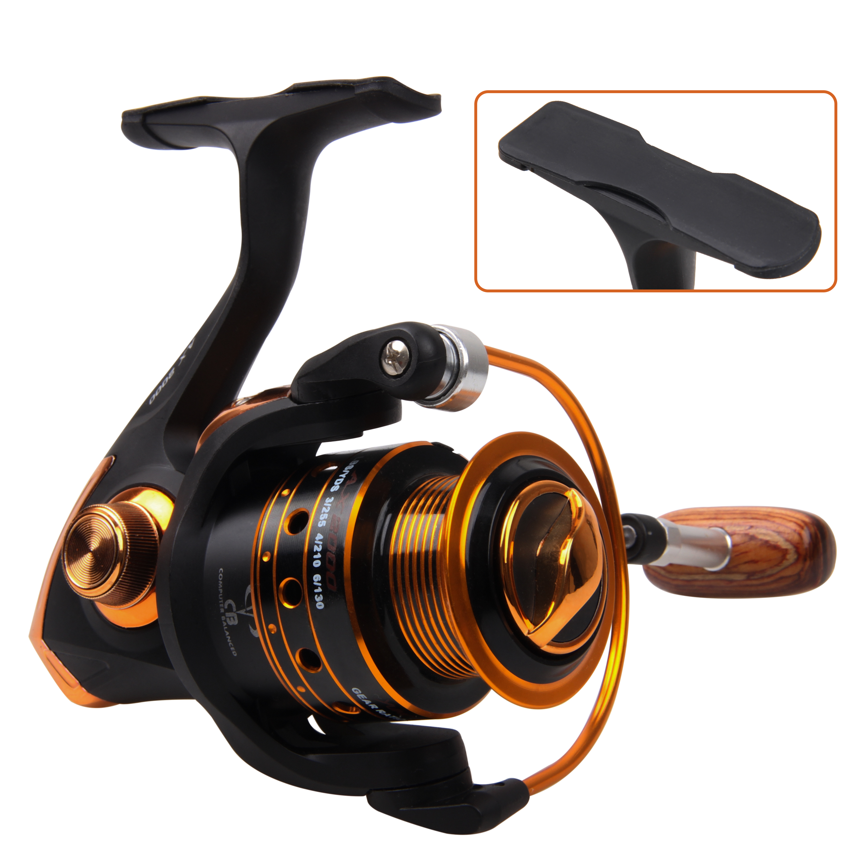 6pcs Black Rubber Fishing Reel - Trolling Reel recensie en prijs