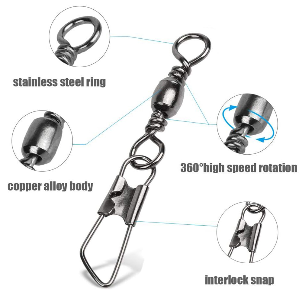 50Pcs Stainless Steel Snap Swi - Baitcasting Reel recensie en prijs