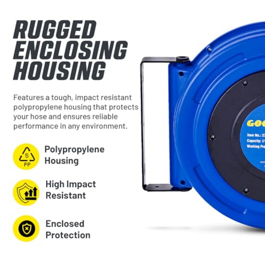 Retractable Air Hose Reel 3/8  - Reel Handle recensie en prijs