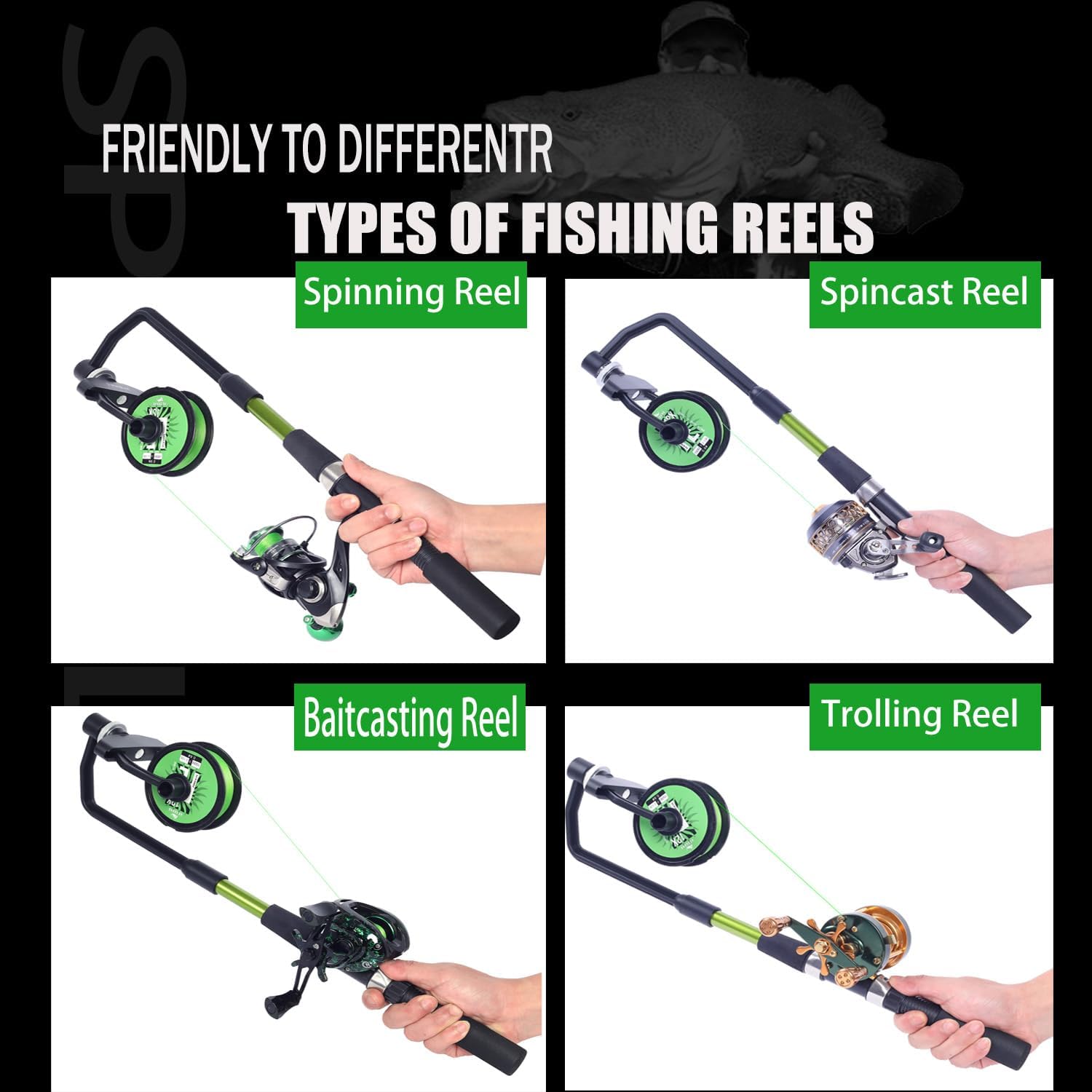 Fishing Line Spooler, Adjustab - Trolling Reel recensie en prijs